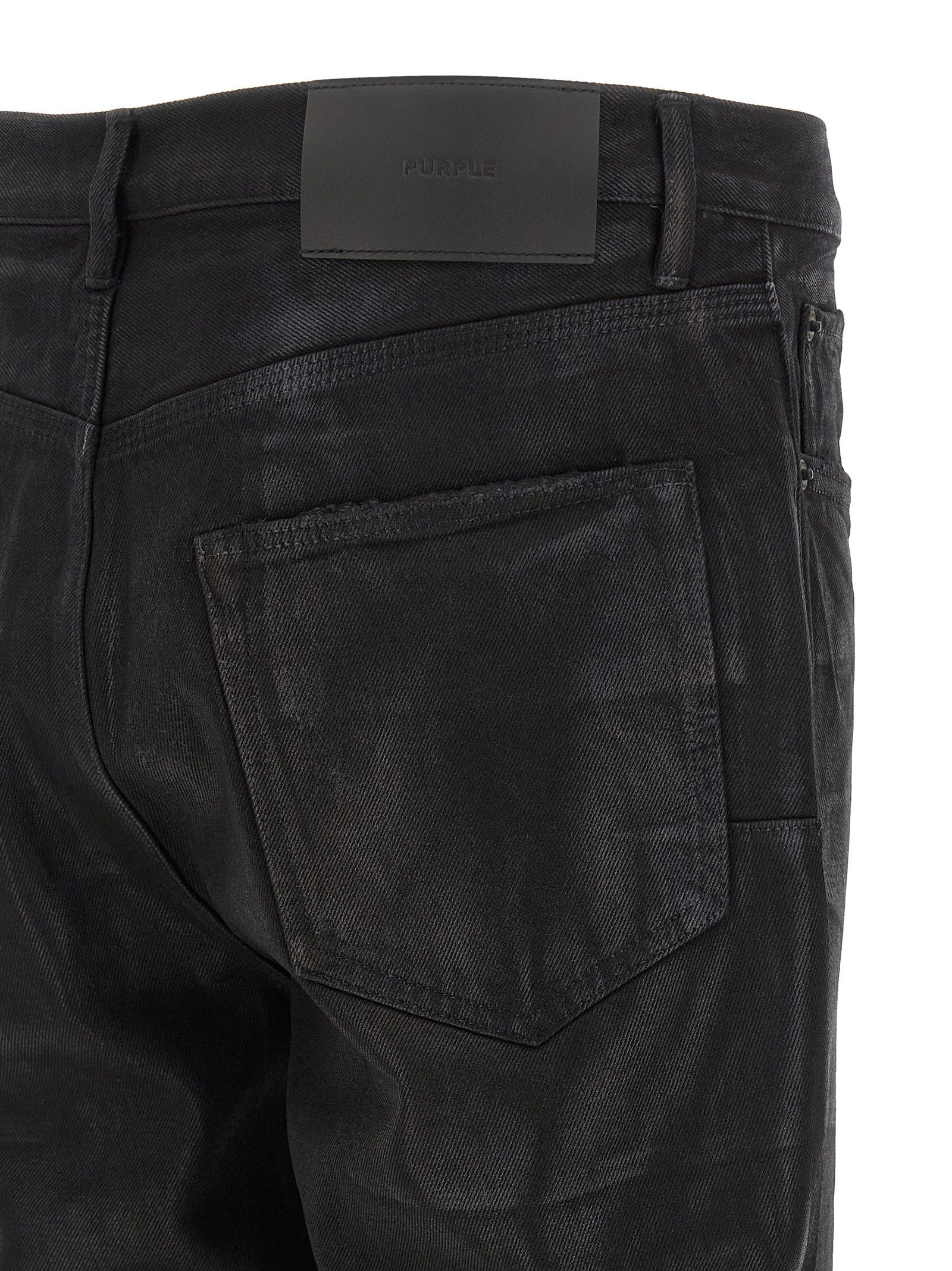 Purple Rinsed Foil Boot Jeans Black