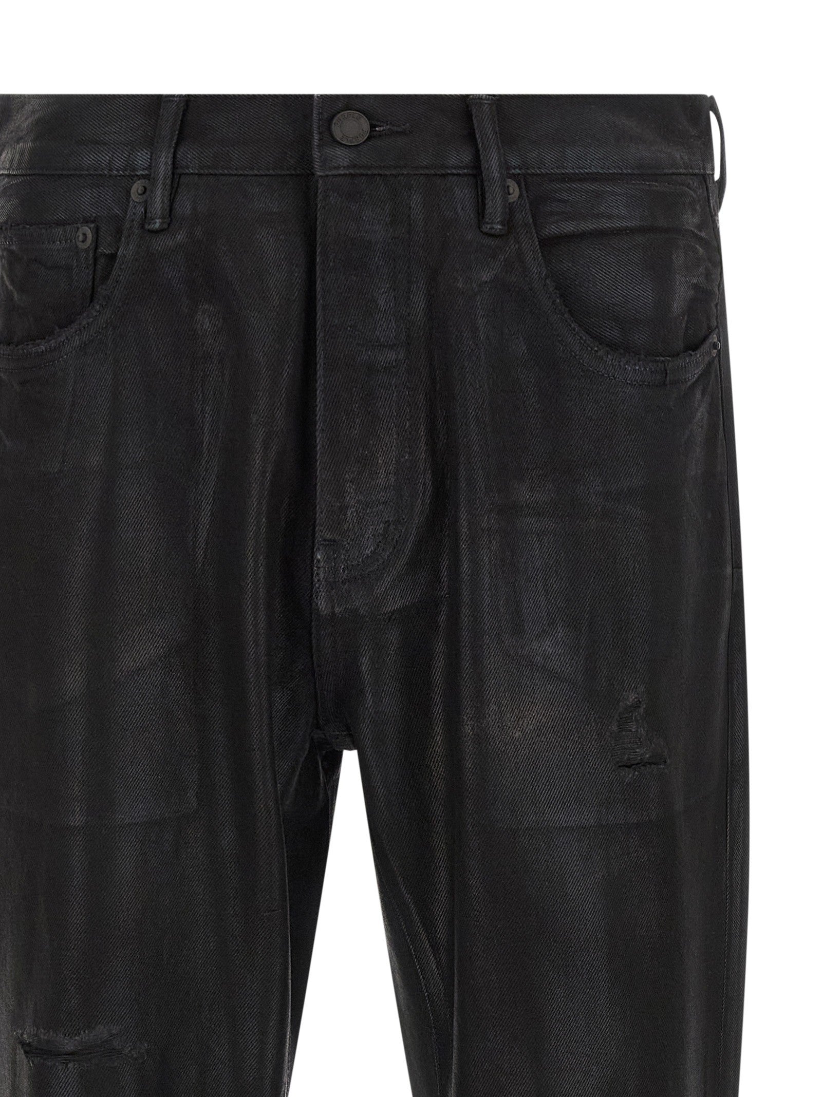 Purple Rinsed Foil Boot Jeans Black