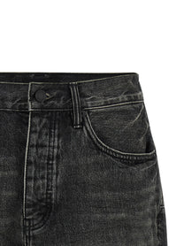 Purple Kamari Bermuda Shorts Black