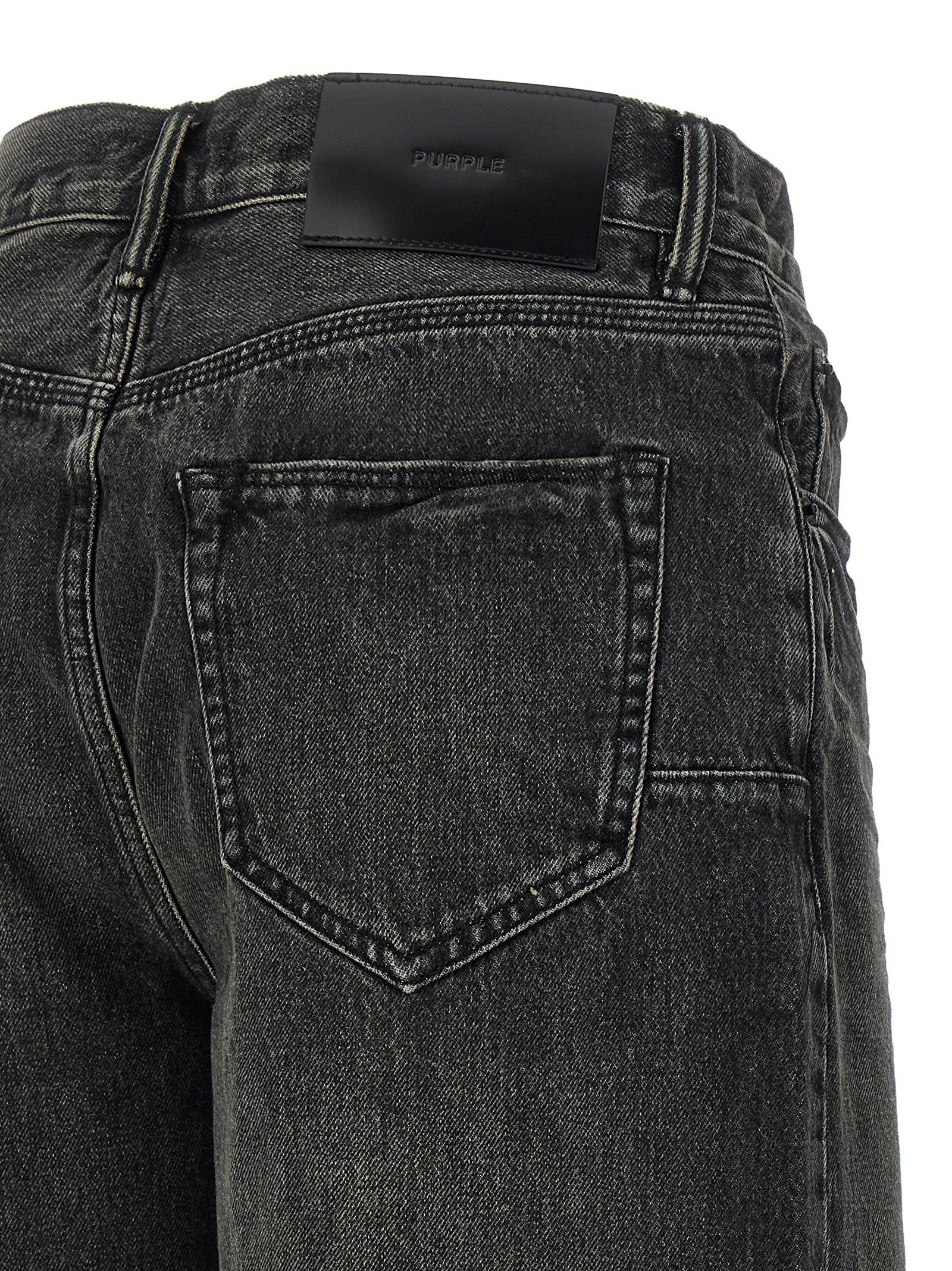 Purple Kamari Bermuda Shorts Black