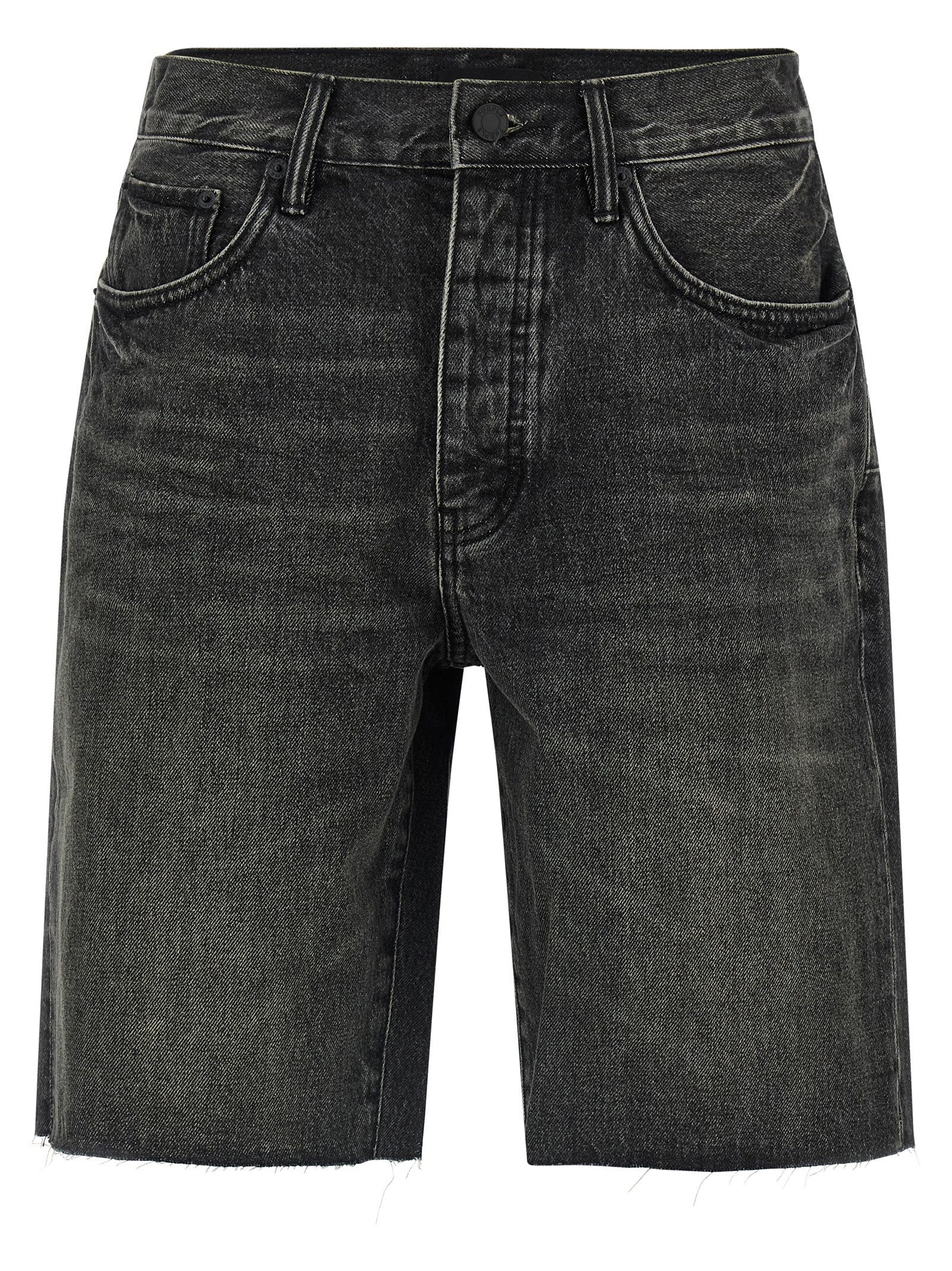 Purple Kamari Bermuda Shorts Black