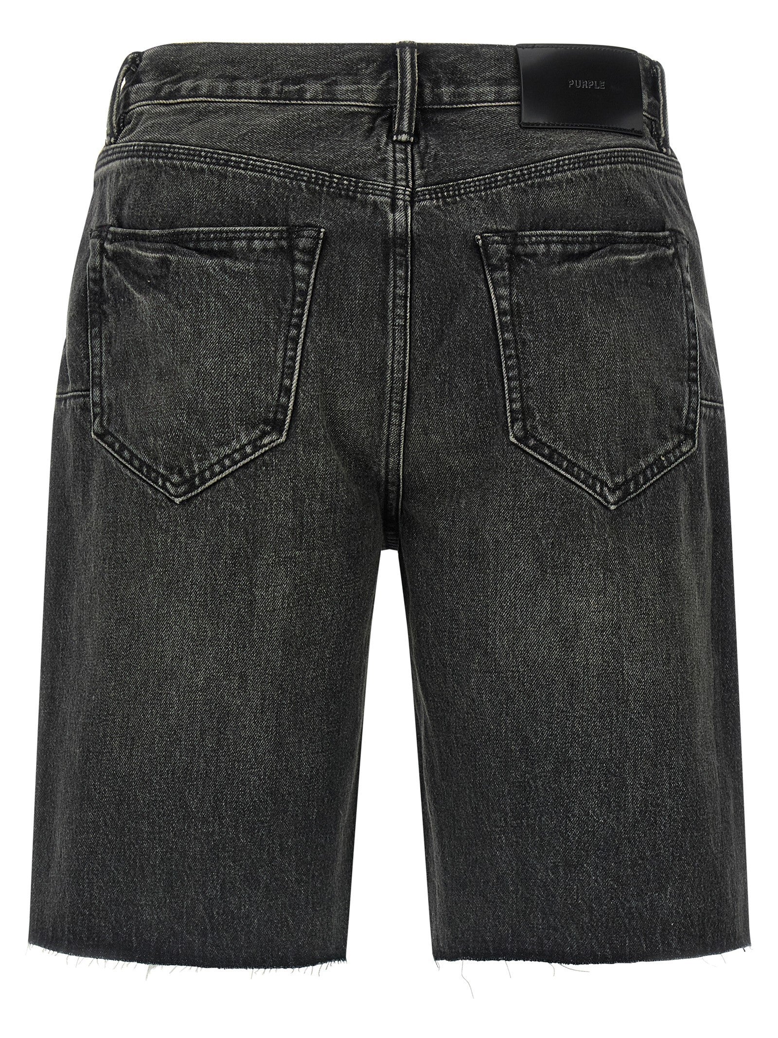 Purple Kamari Bermuda Shorts Black