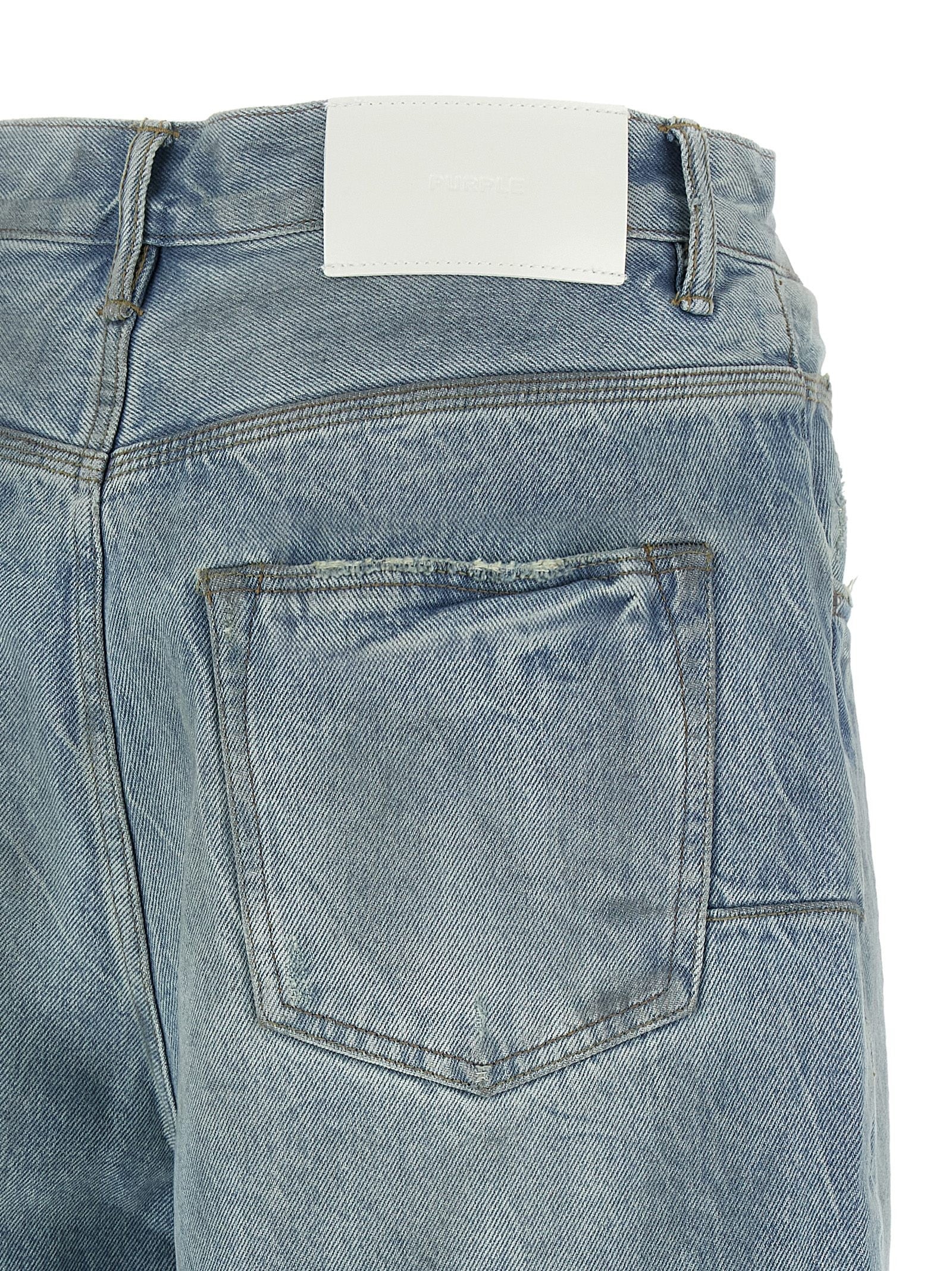 Purple Vintage Dust Bowl Bermuda Shorts Blue