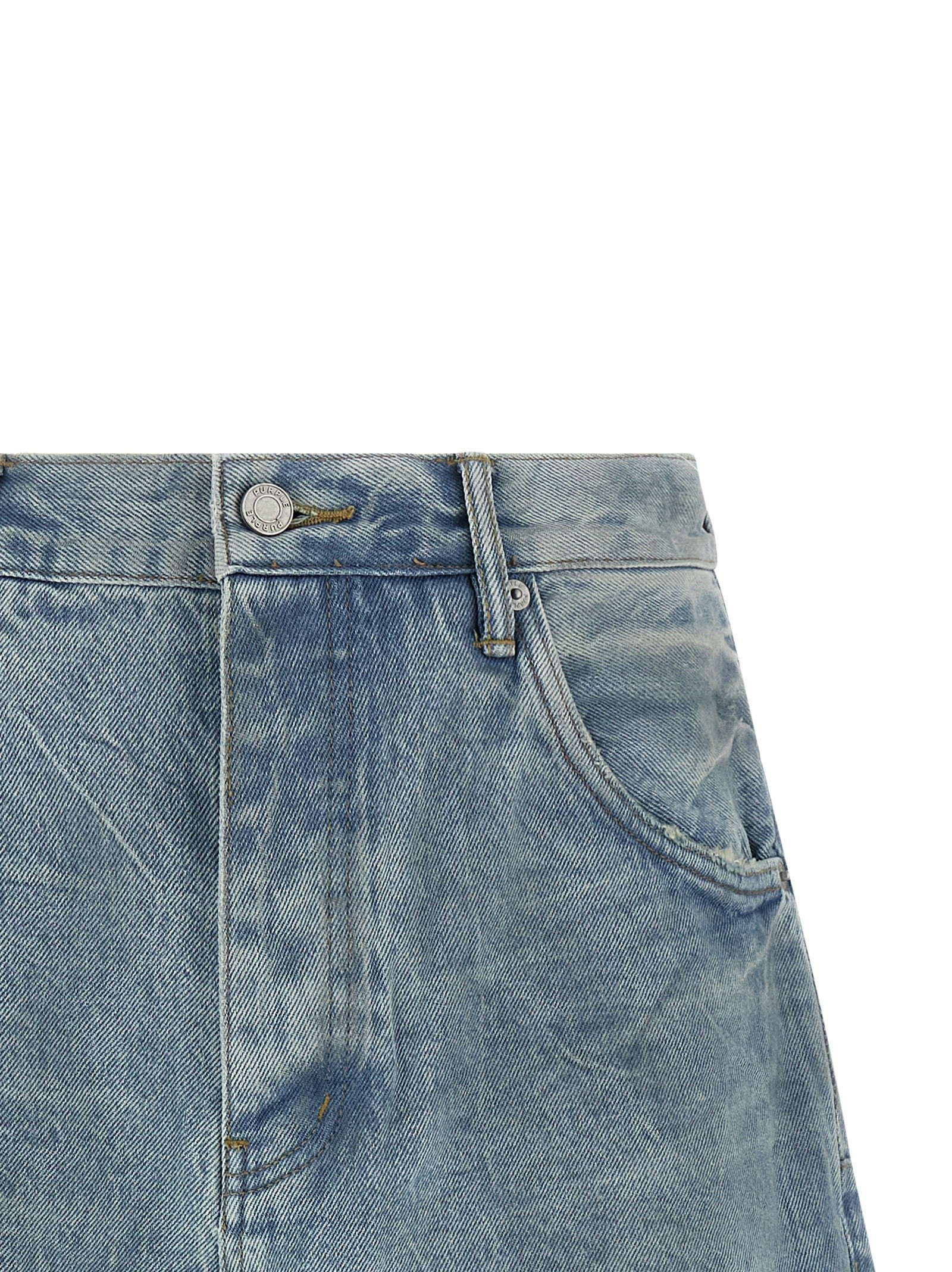 Purple Vintage Dust Bowl Bermuda Shorts Blue