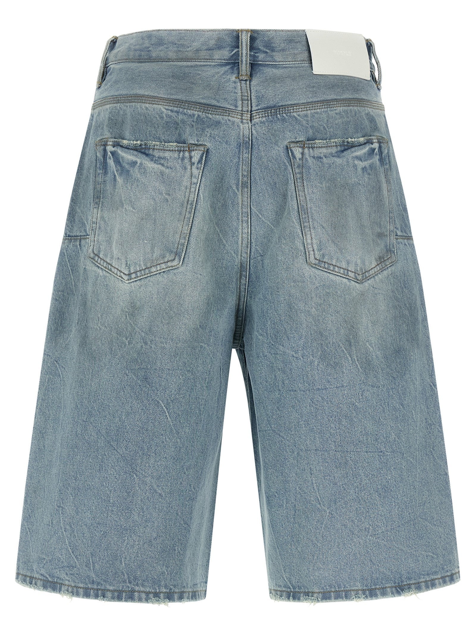 Purple Vintage Dust Bowl Bermuda Shorts Blue