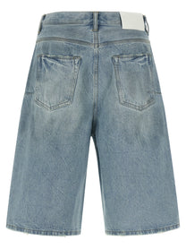 Purple Vintage Dust Bowl Bermuda Shorts Blue