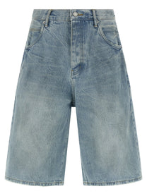 Purple Vintage Dust Bowl Bermuda Shorts Blue