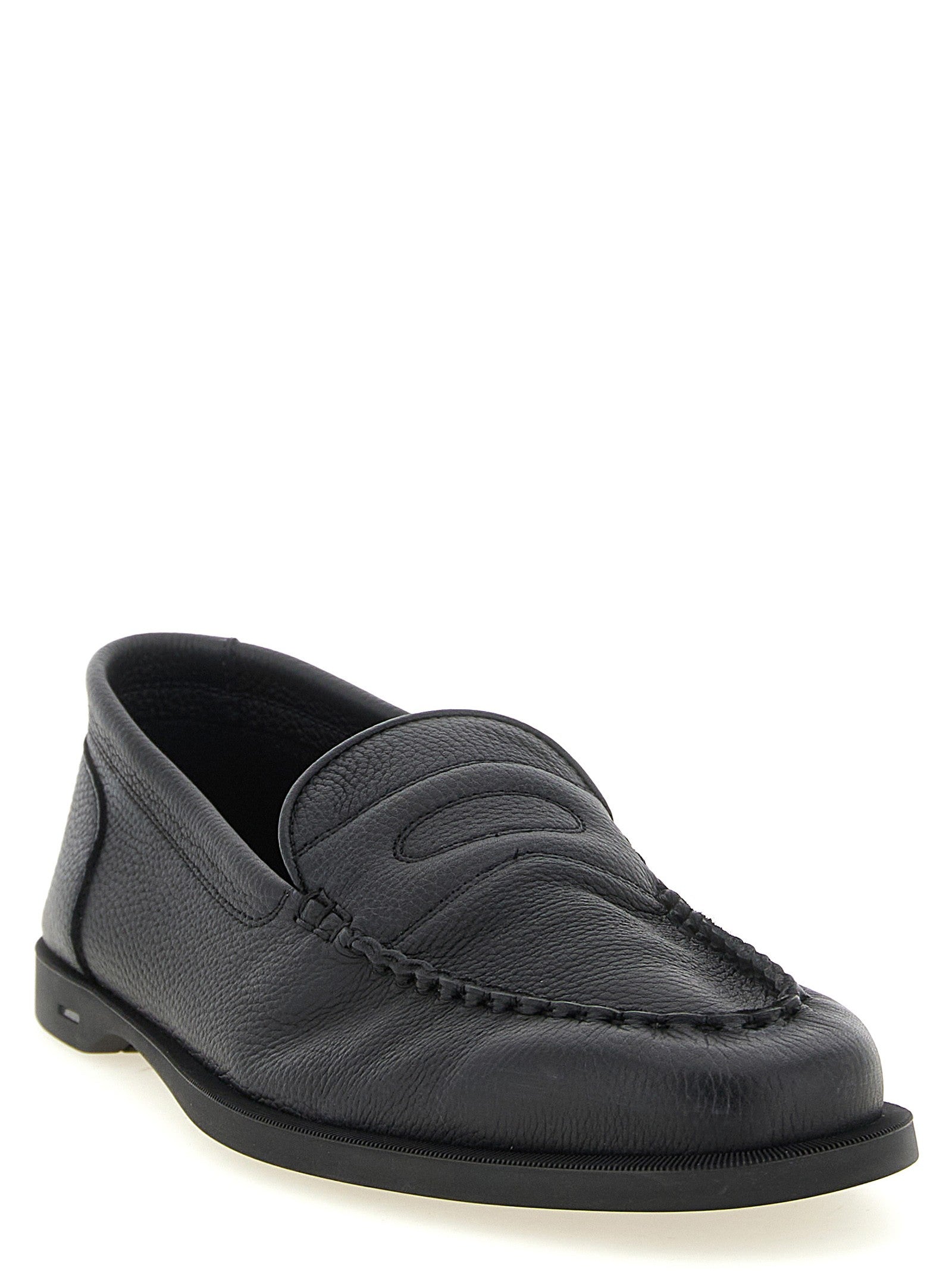 John Lobb Pace Light Grain Loafers Black