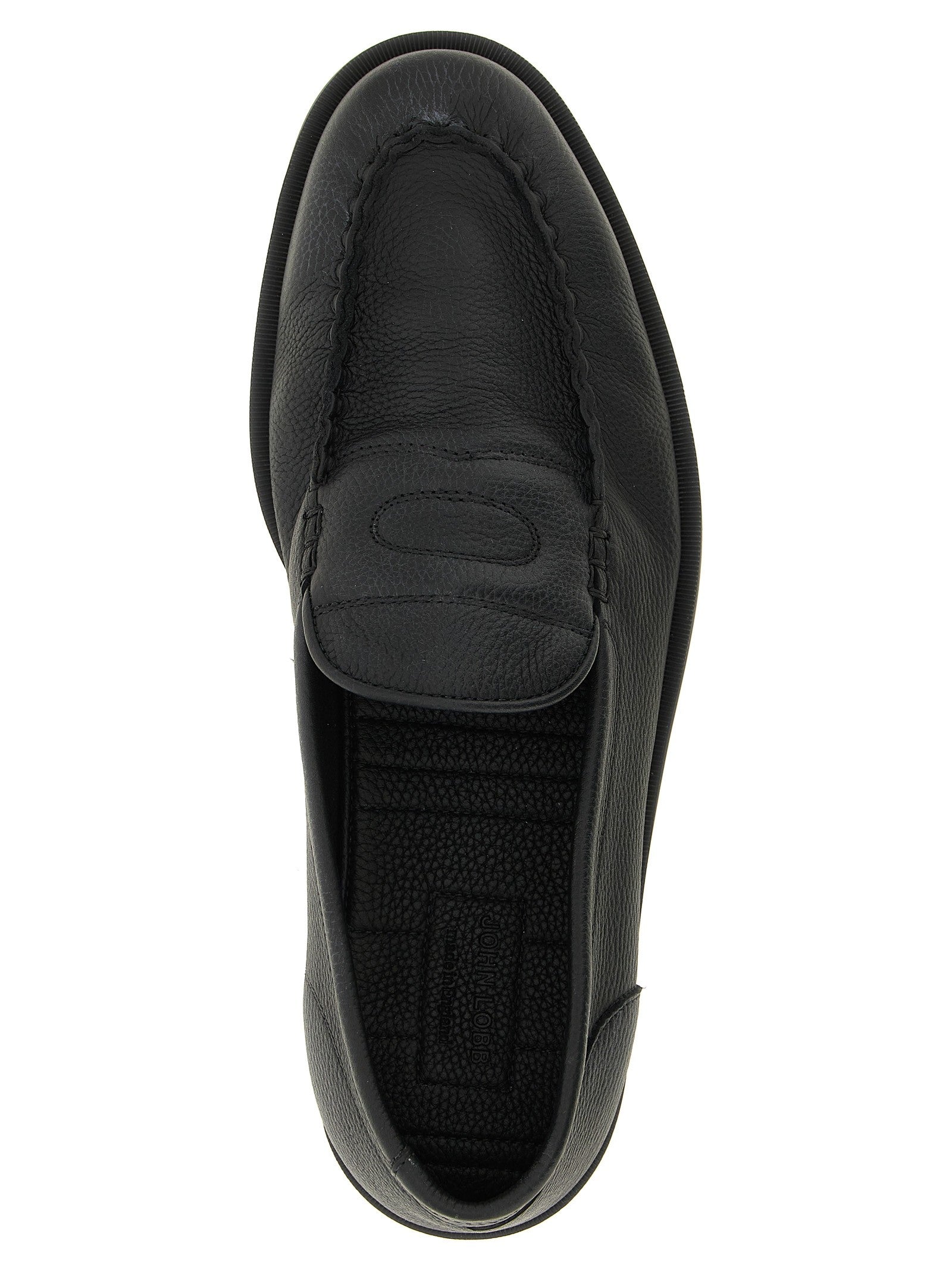 John Lobb Pace Light Grain Loafers Black