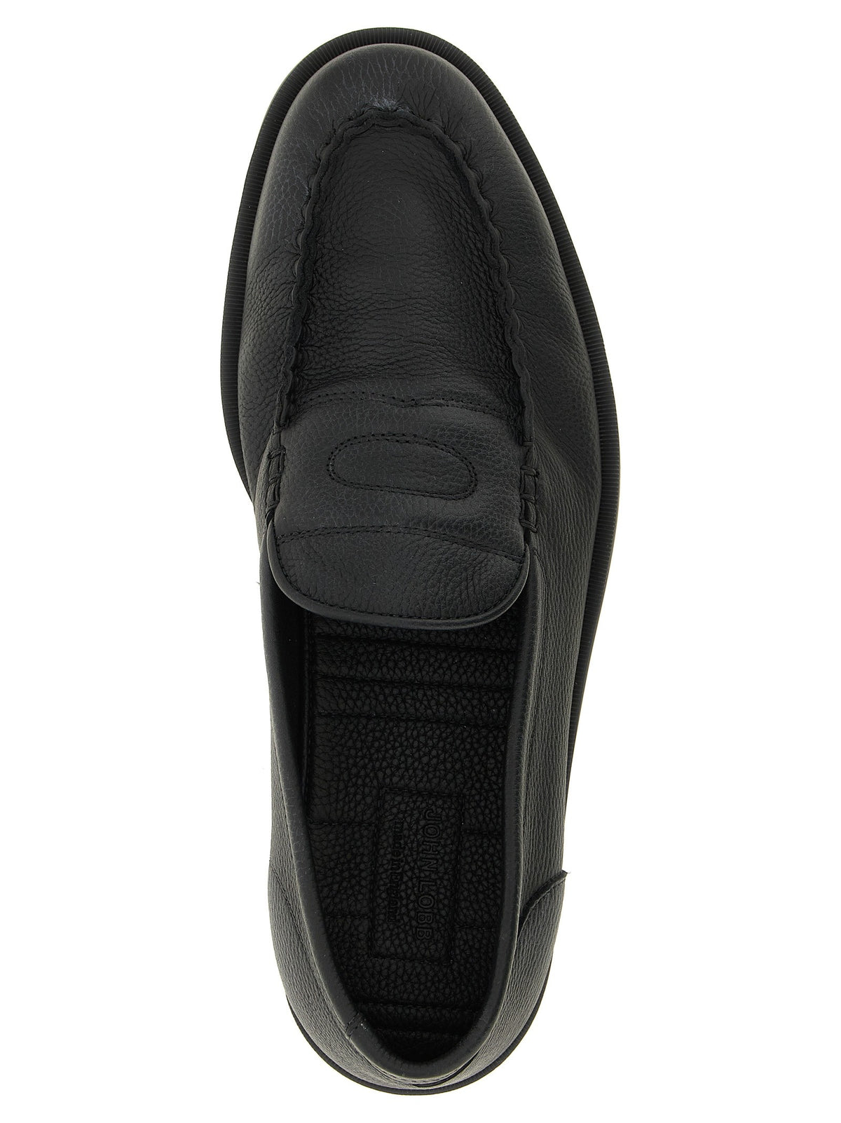 John Lobb Pace Light Grain Loafers Black, view 4