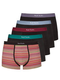 Paul Smith Men's Pack of Five Boxer Shorts Black