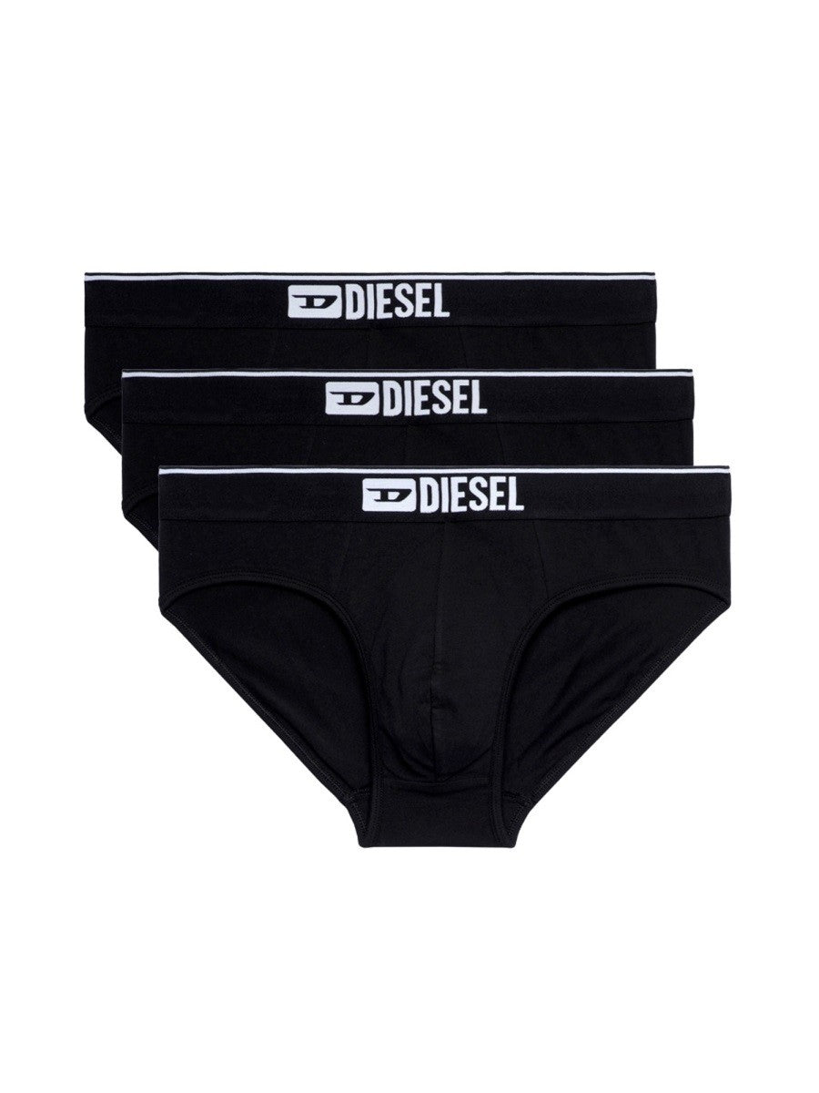 Diesel Men's Pack of Three Briefs Black