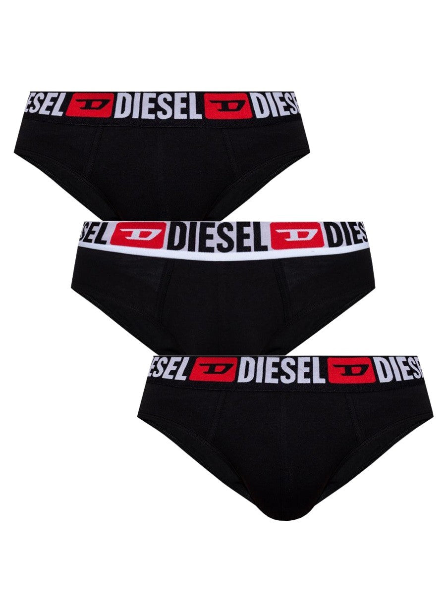 Diesel Men's Pack of Three Briefs Black