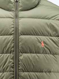 Polo Ralph Lauren Men's Packable Down Jacket Made from Recycled Materials Green, view 3