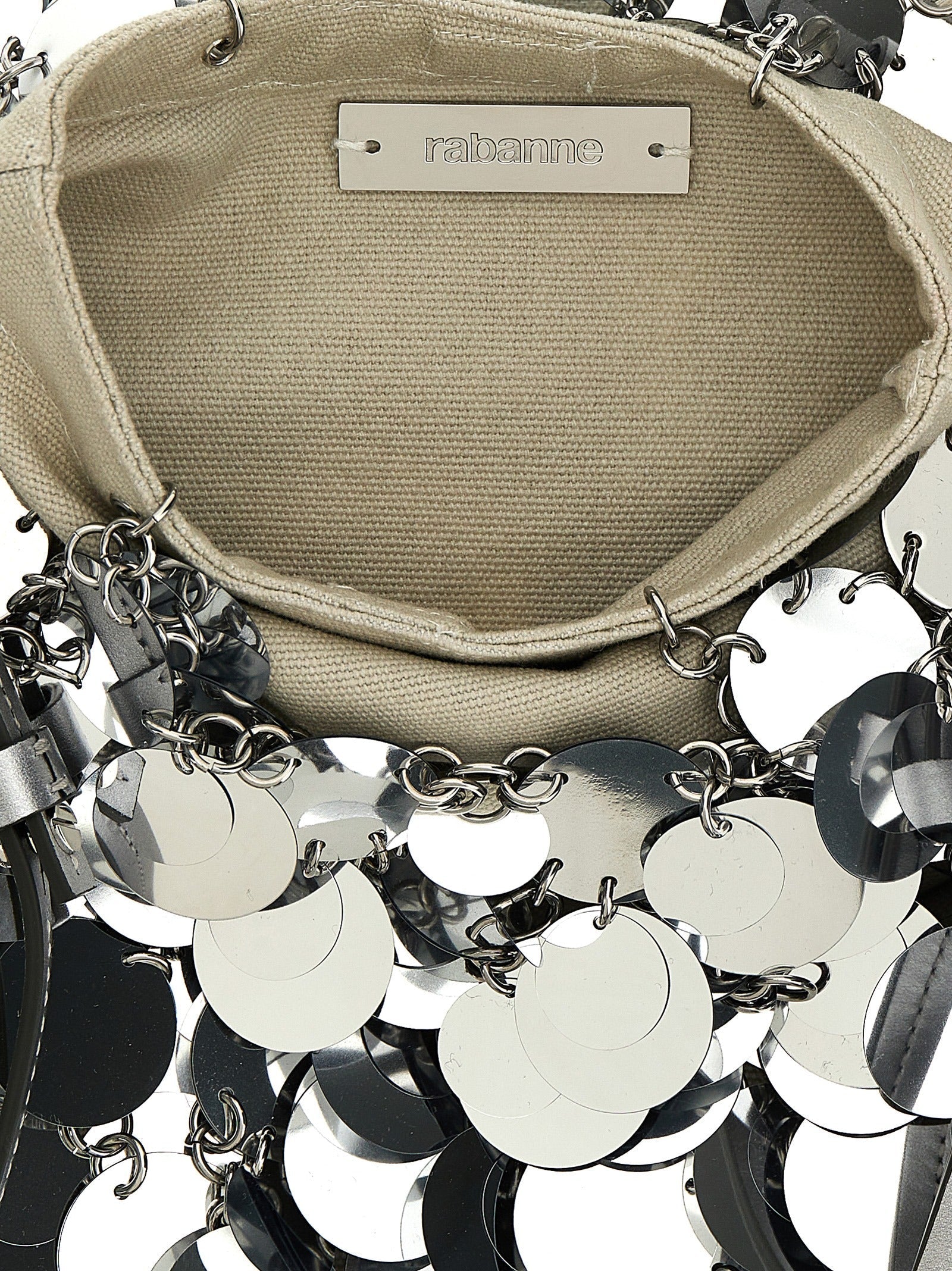 PACO RABANNE - PACO RABANNE - ’Silver Sparkle Discs Large’ shoulder bag - Women’s Bags