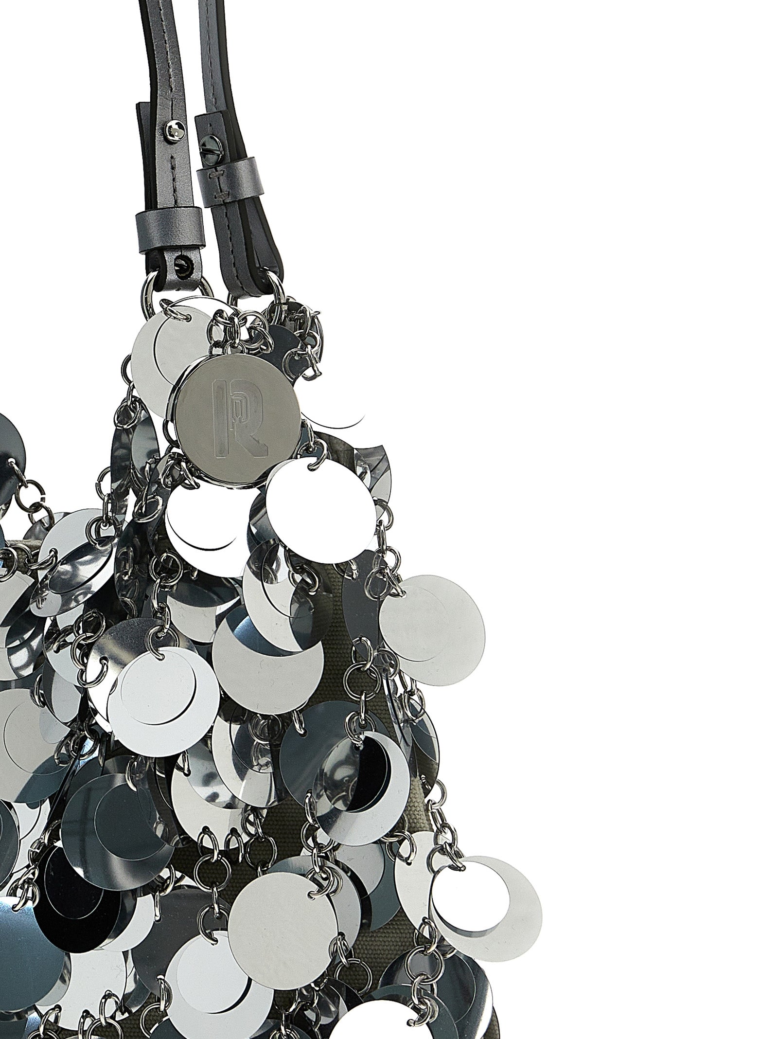 PACO RABANNE - PACO RABANNE - ’Silver Sparkle Discs Large’ shoulder bag - Women’s Bags