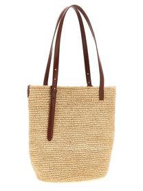 PACO RABANNE - PACO RABANNE - ’Natural Raffia Tote Bag’ shopping bag - Women’s Bags