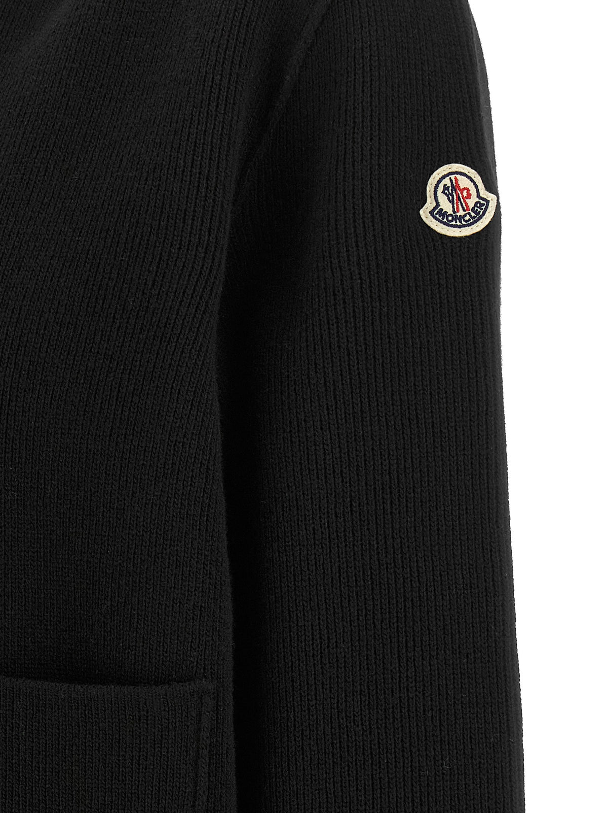 Moncler Padded Back Cardigan Black