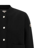 Moncler Padded Back Cardigan Black