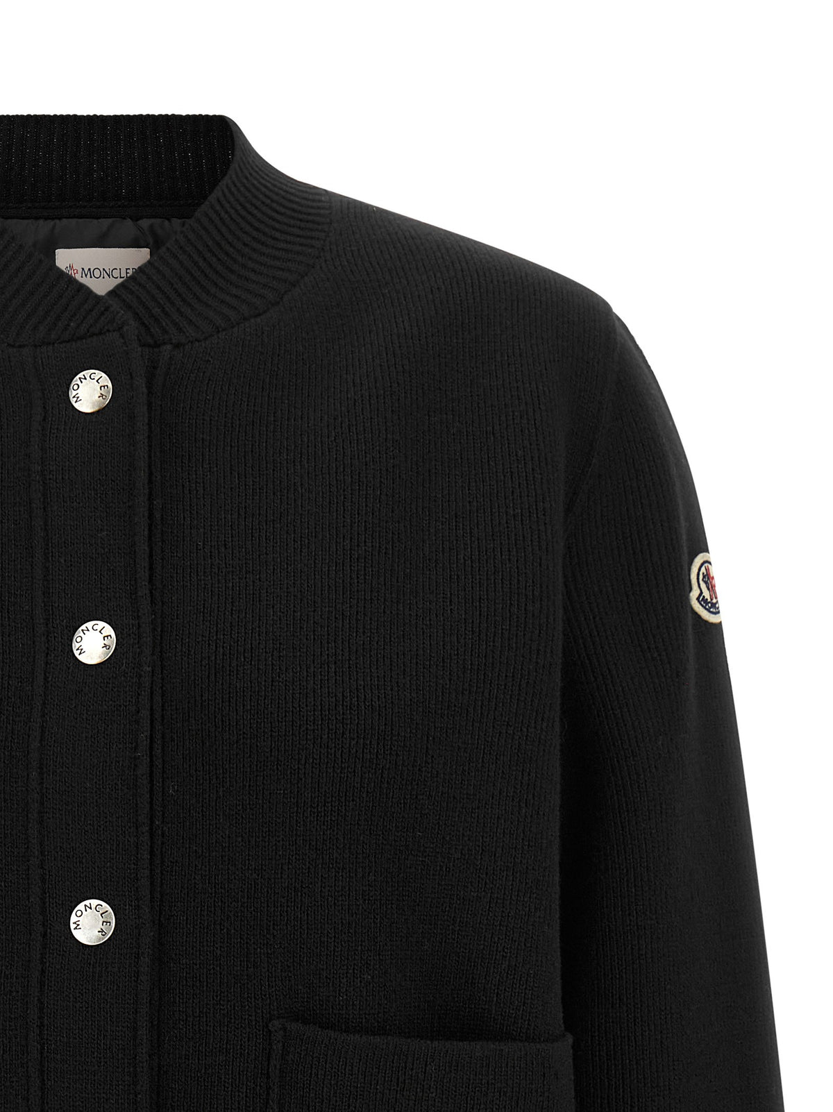 Moncler Padded Back Cardigan Black