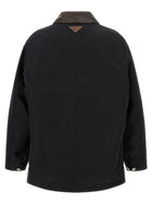 PRADA Padded Canvas Jacket Black