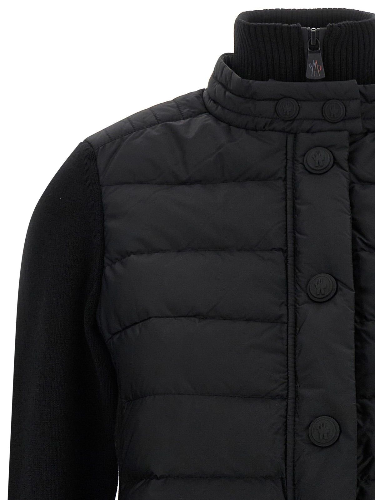 Moncler Grenoble Padded Cardigan Black