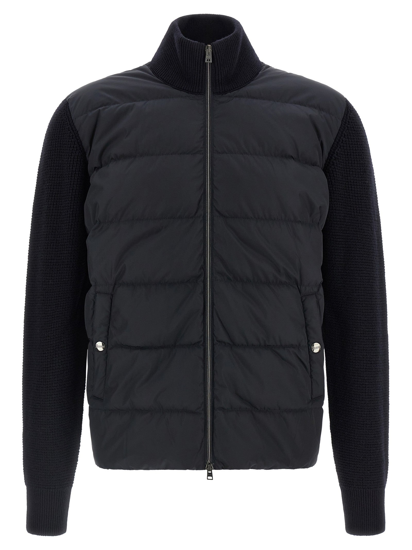 Herno Padded Cardigan Blue