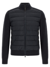 Moncler Padded Cardigan Blue