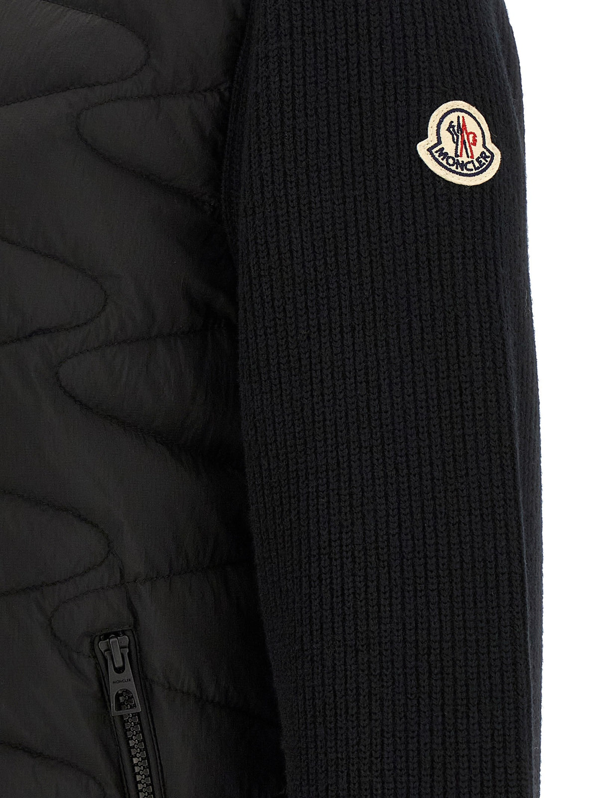 Moncler Padded Cardigan Black, view 4