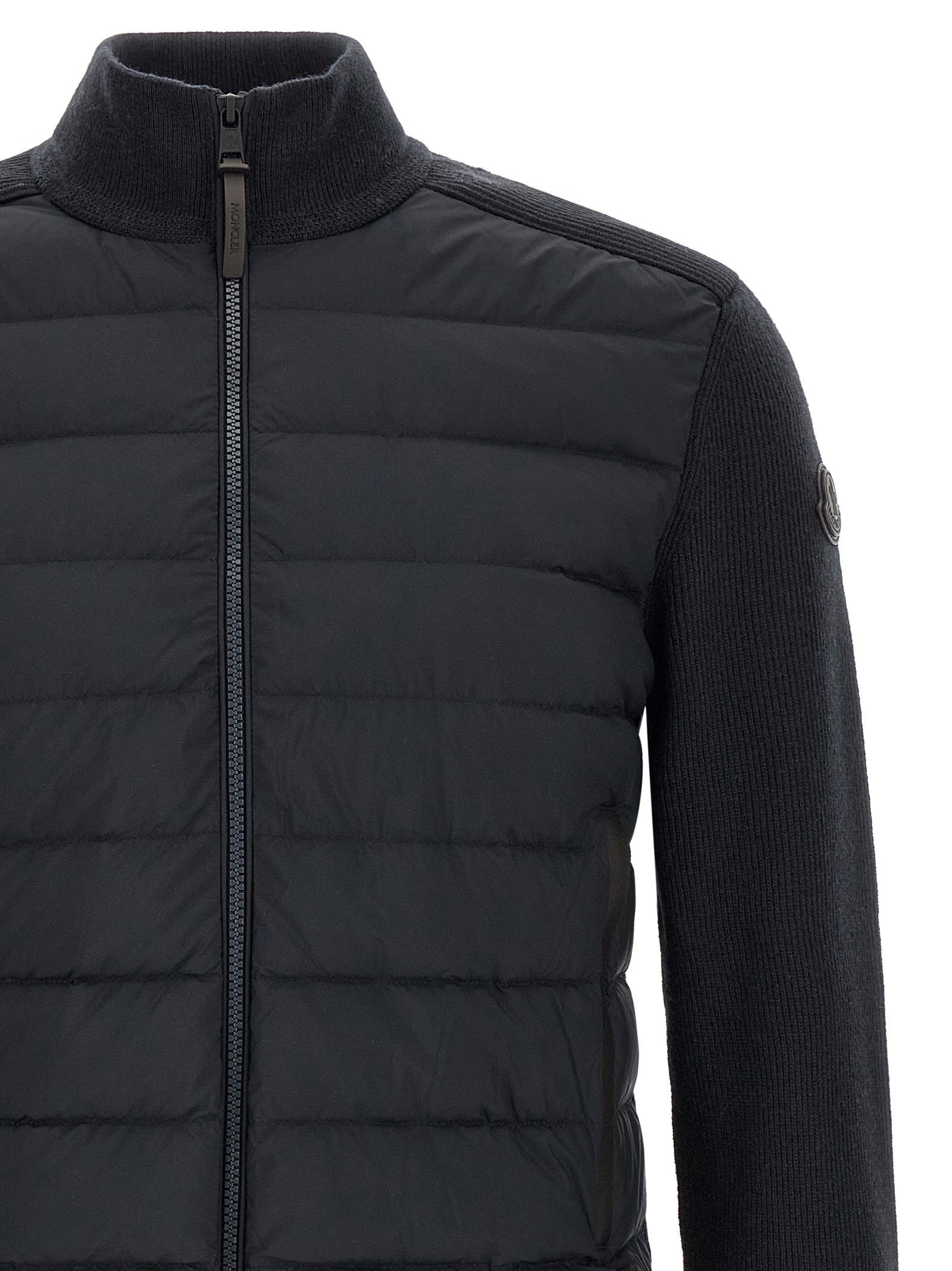 Moncler Padded Cardigan Blue