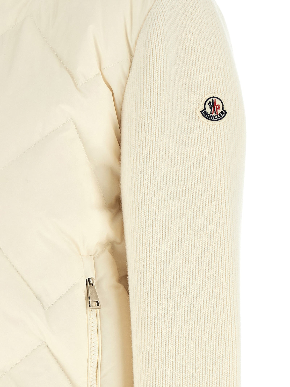 Moncler Padded Cardigan White