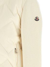 Moncler Padded Cardigan White