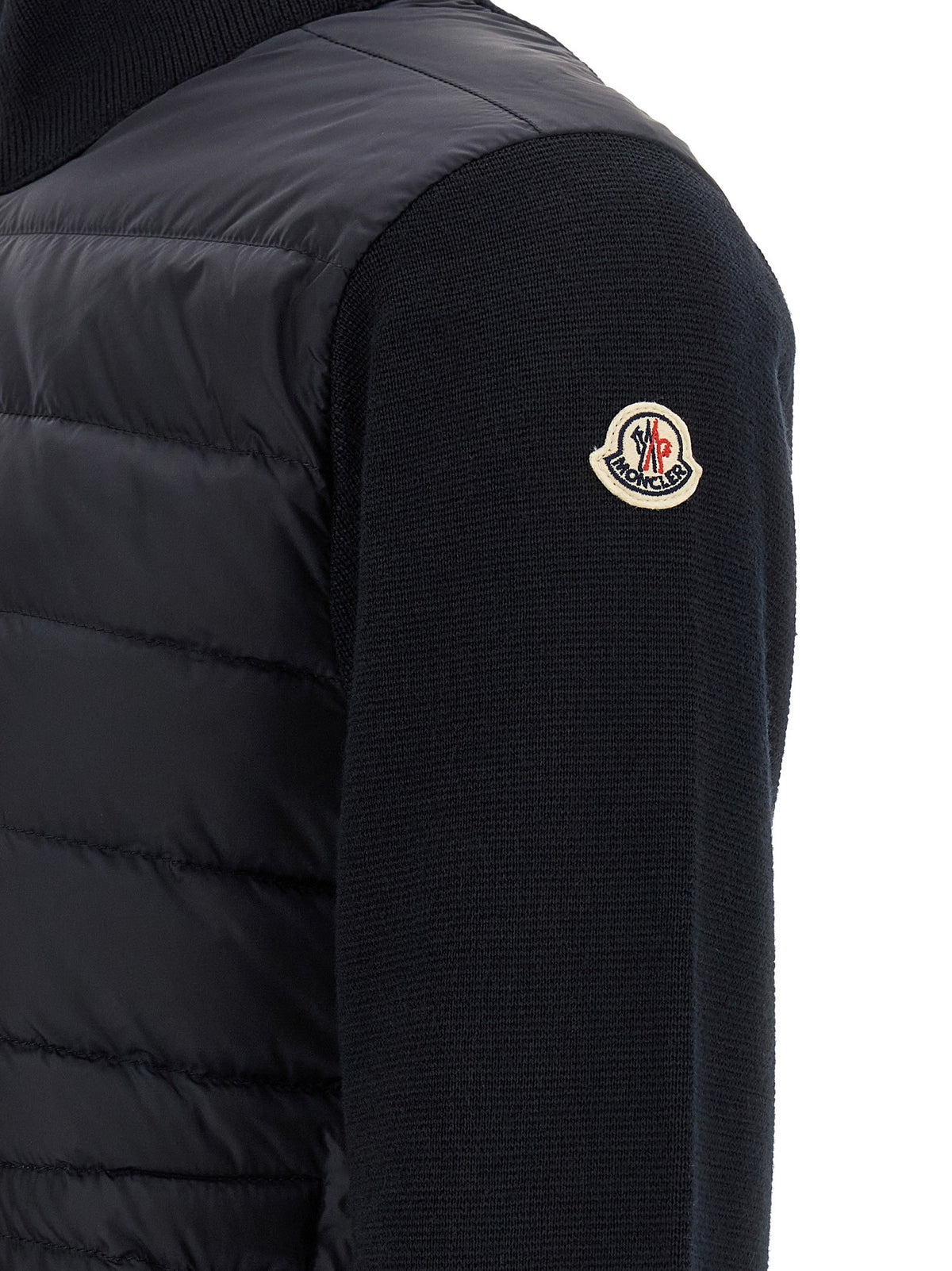 Moncler Padded Cardigan Blue