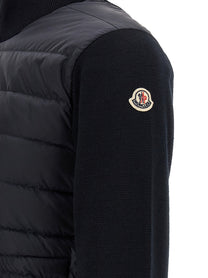 Moncler Padded Cardigan Blue