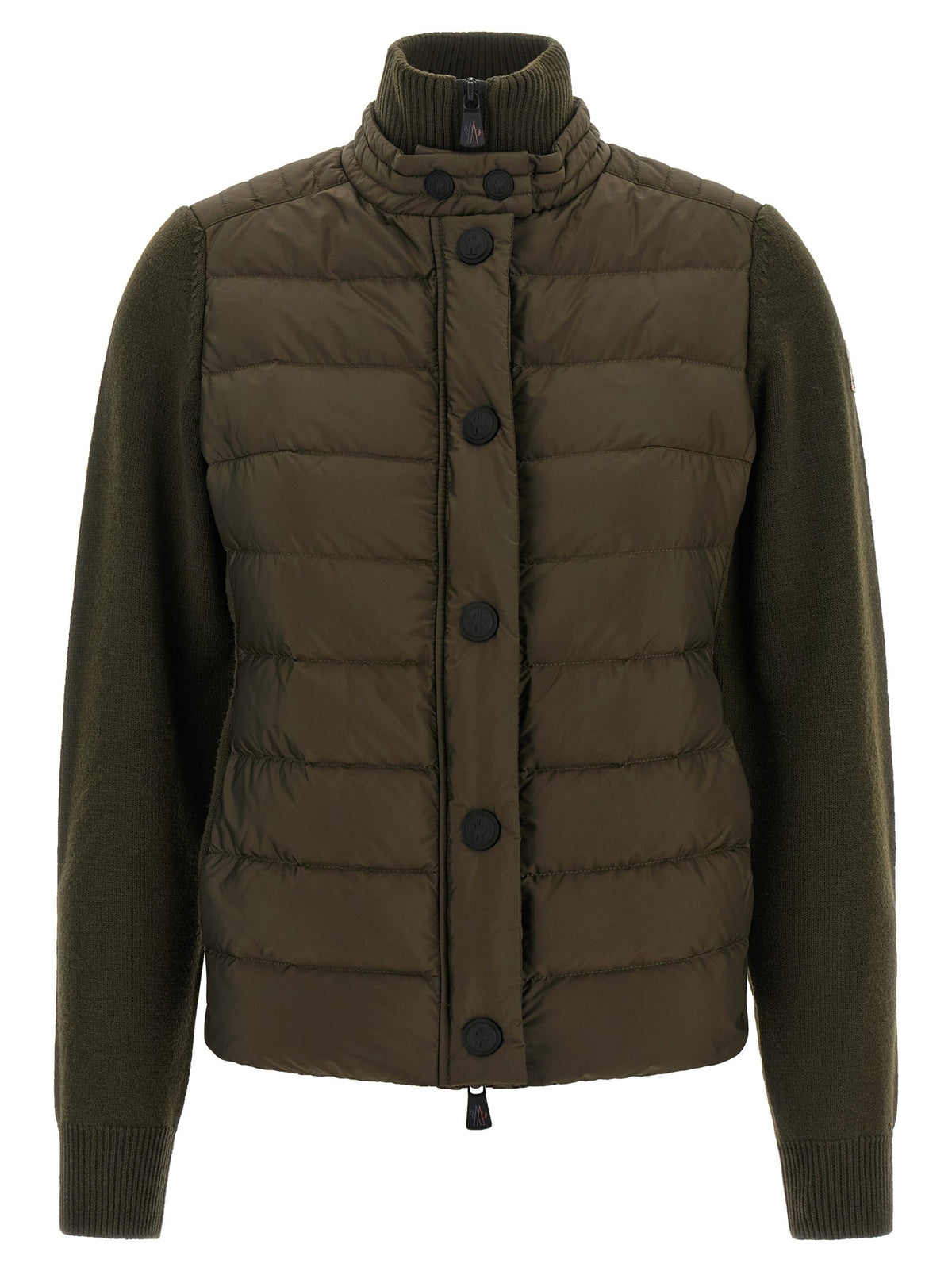 Moncler Grenoble Padded Cardigan Green