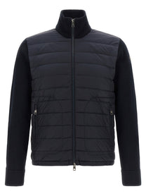 Moncler Padded Cardigan Blue