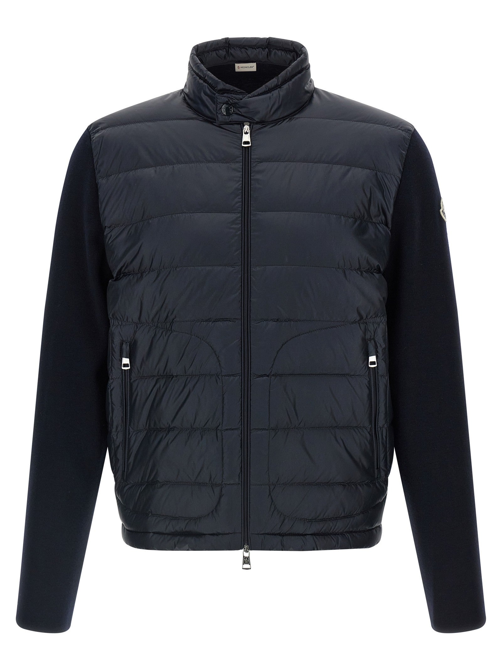 Moncler Padded Cardigan Blue