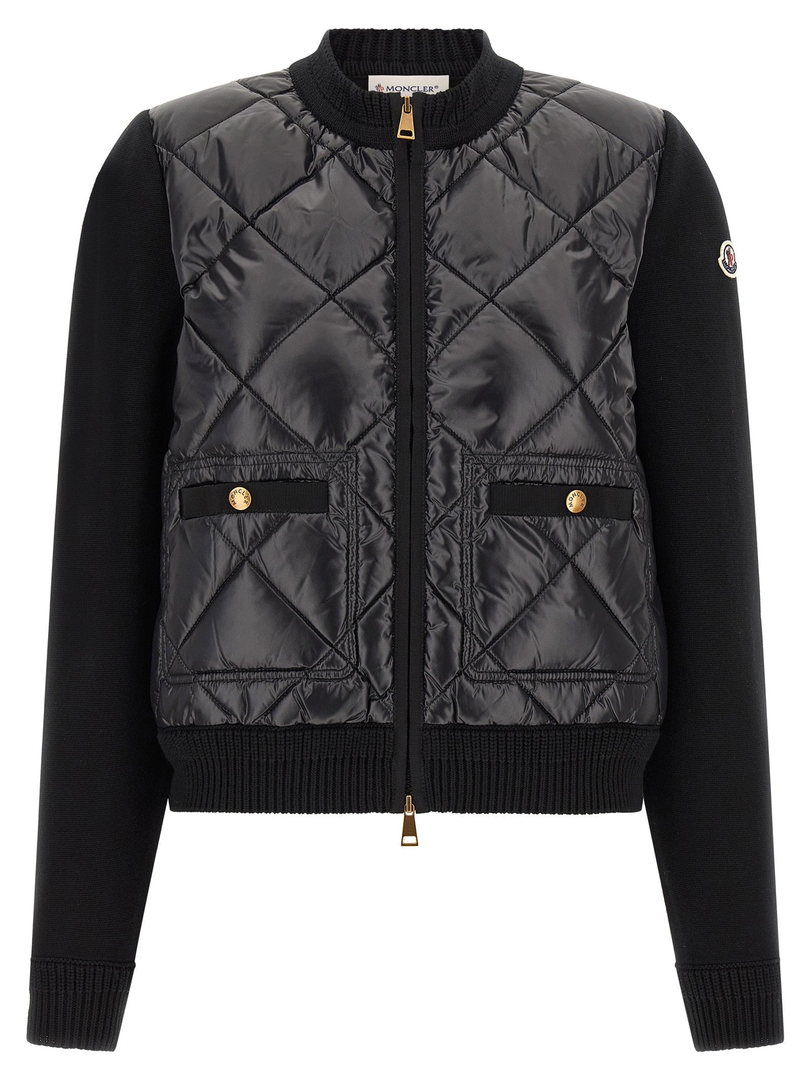 Moncler Padded Cardigan Black