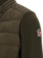 Moncler Grenoble Padded Cardigan Green