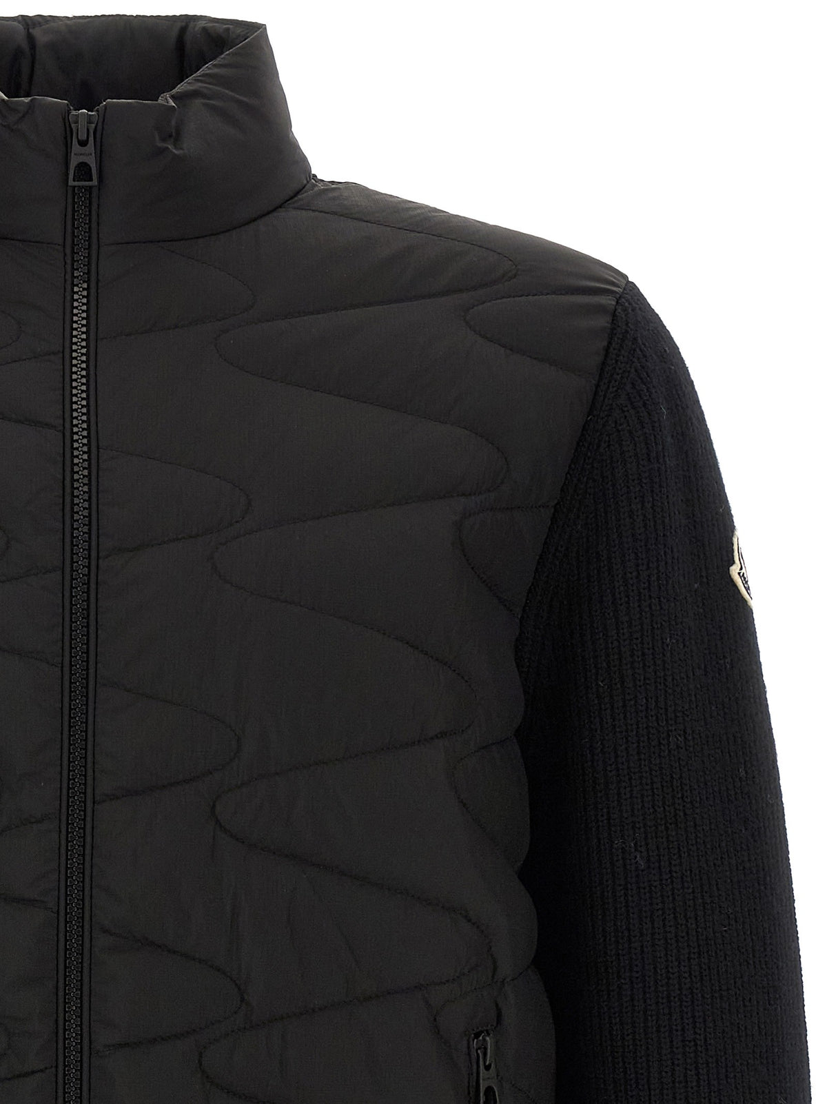 Moncler Padded Cardigan Black, view 3