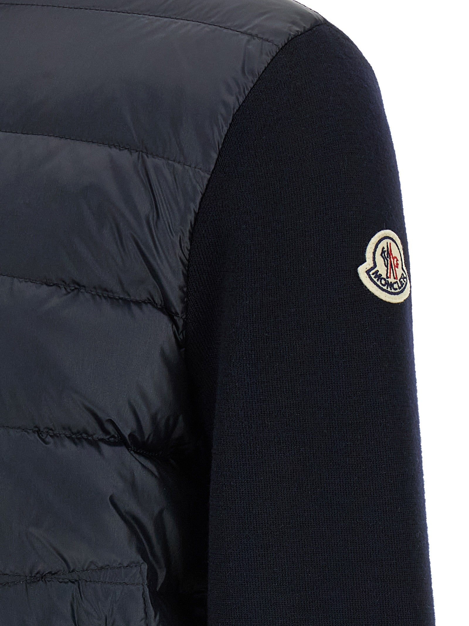 Moncler Padded Cardigan Blue