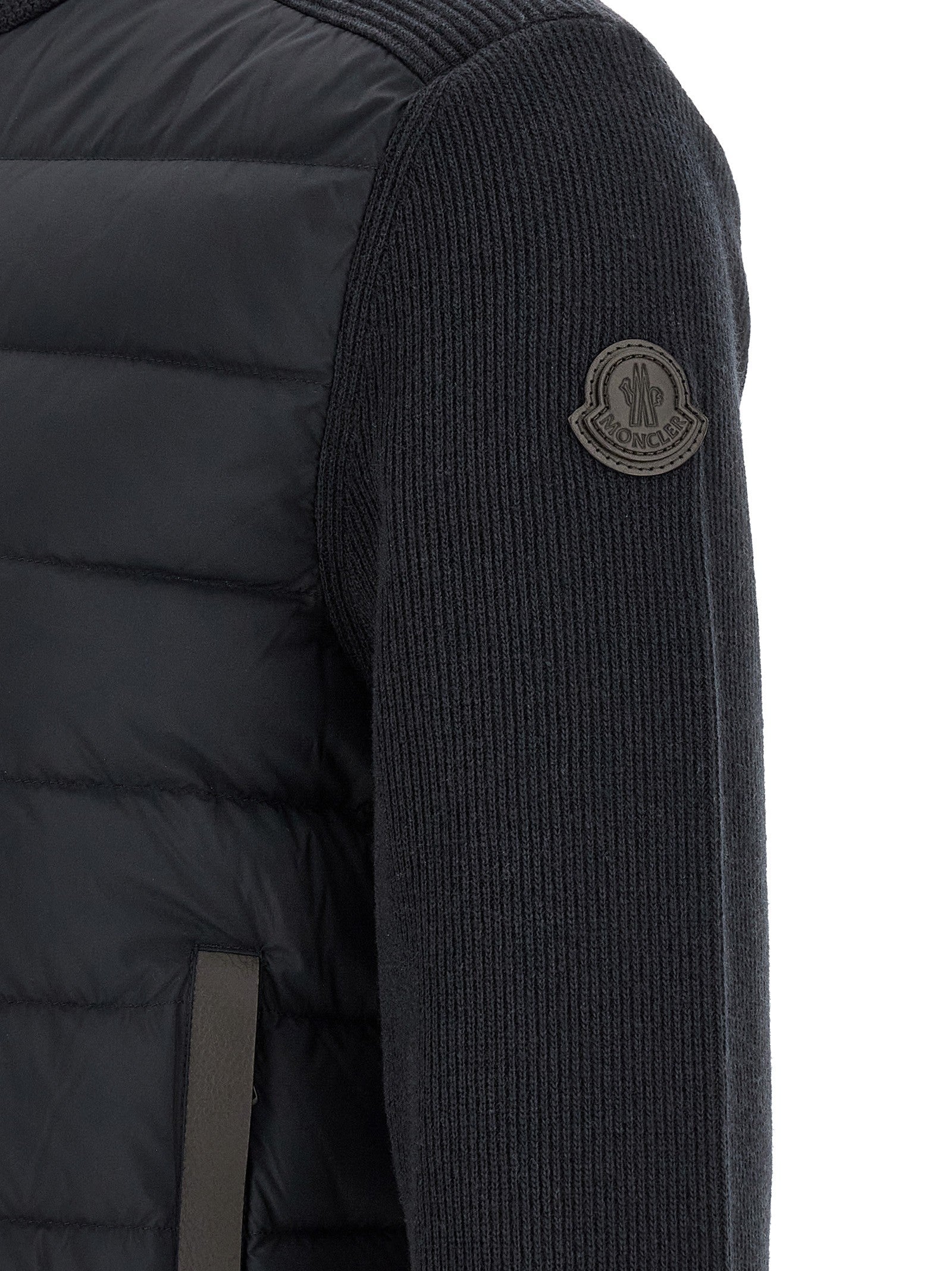 Moncler Padded Cardigan Blue
