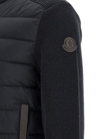 Moncler Padded Cardigan Blue