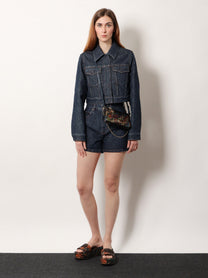 Fendi Women's Padded Denim Jacket Blue
