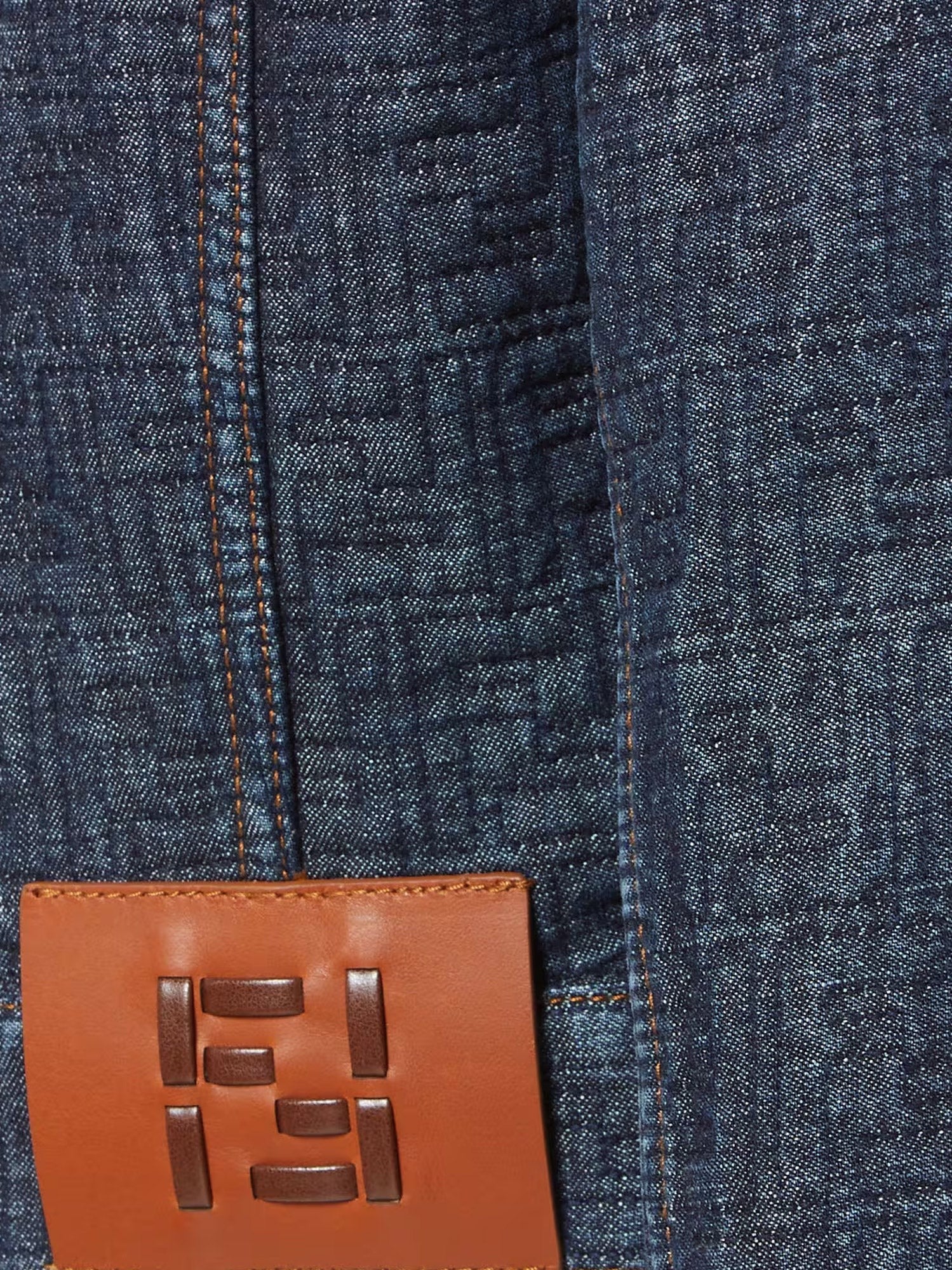 Fendi Women's Padded Denim Jacket Blue