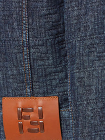 Fendi Women's Padded Denim Jacket Blue