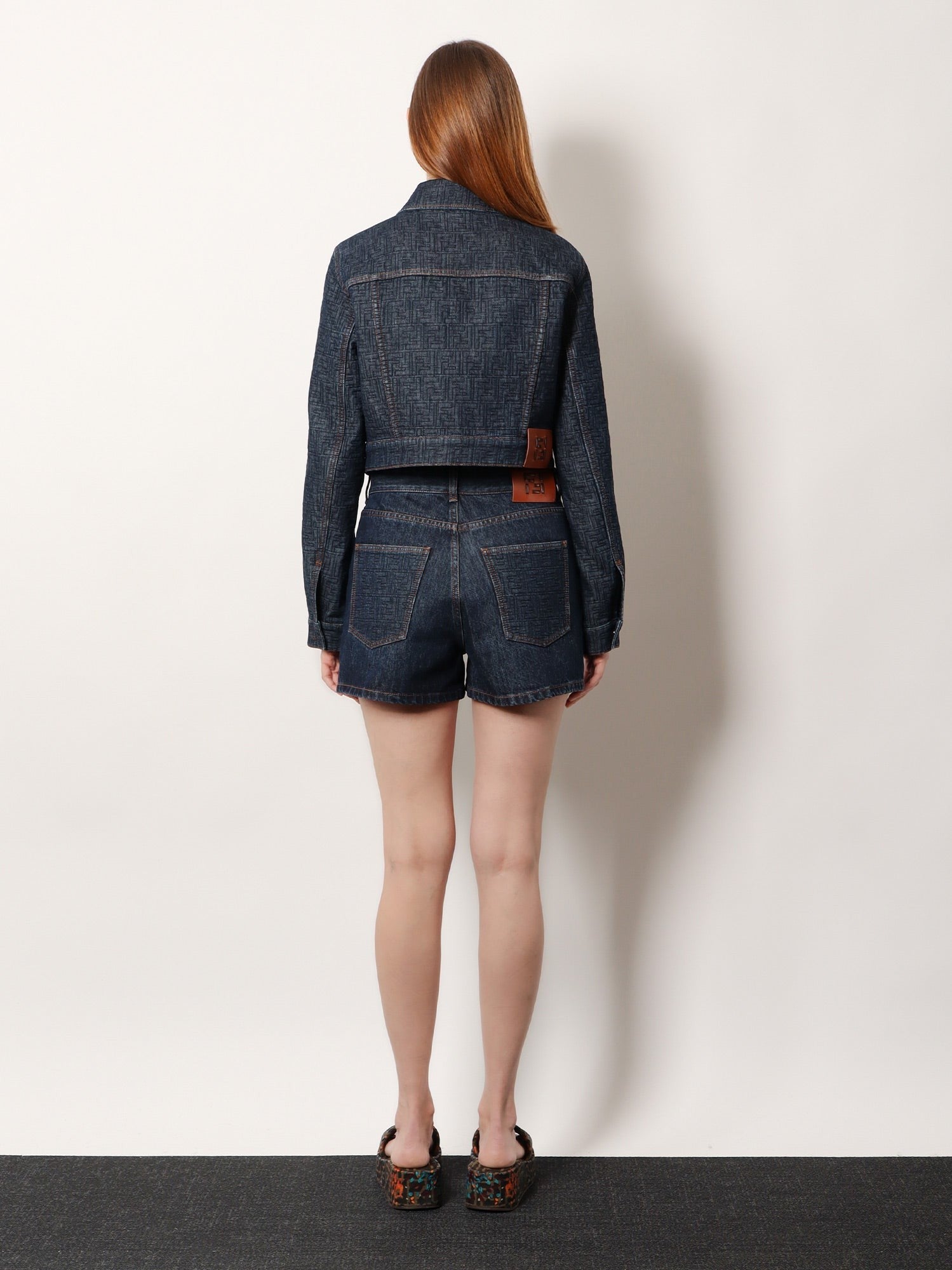 Fendi Women's Padded Denim Jacket Blue