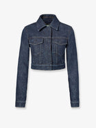 Fendi Women's FF Denim Bolero Jacket Blue
