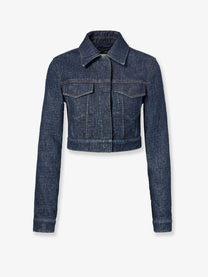 Fendi Women's Padded Denim Jacket Blue