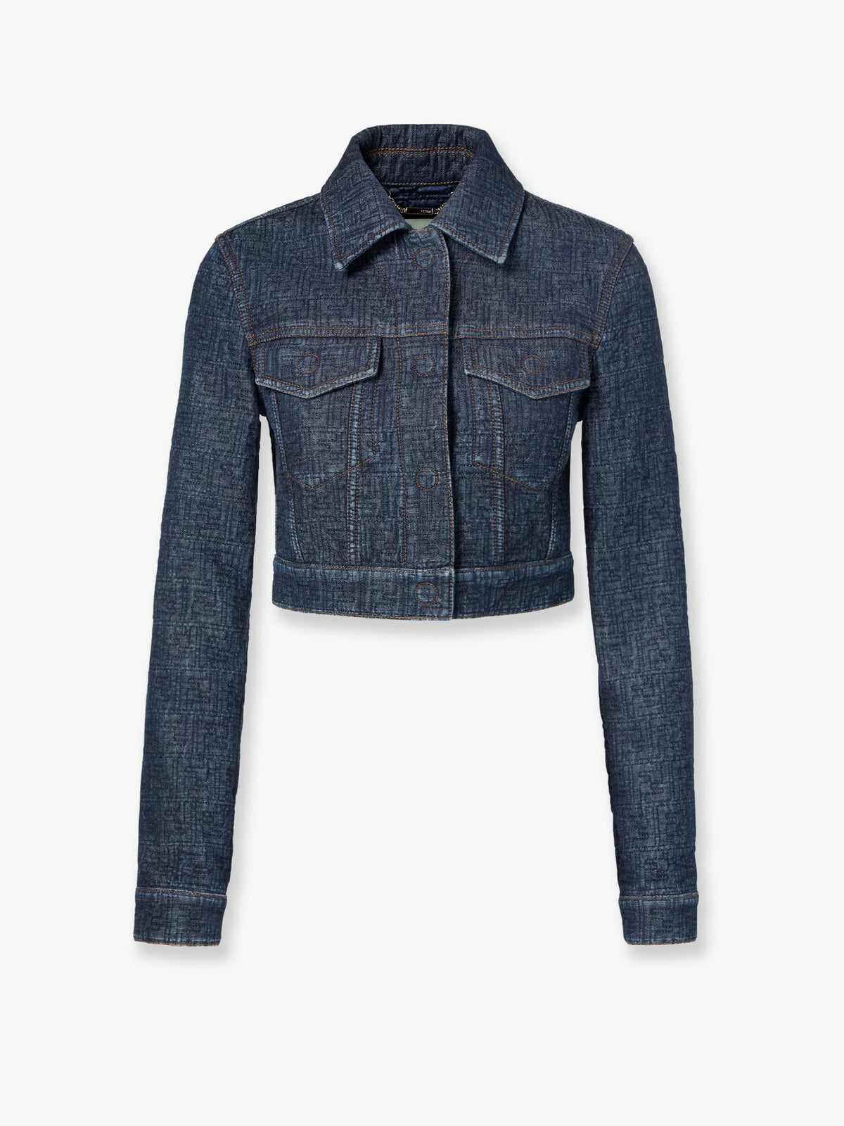 Fendi Women's FF Denim Bolero Jacket Blue